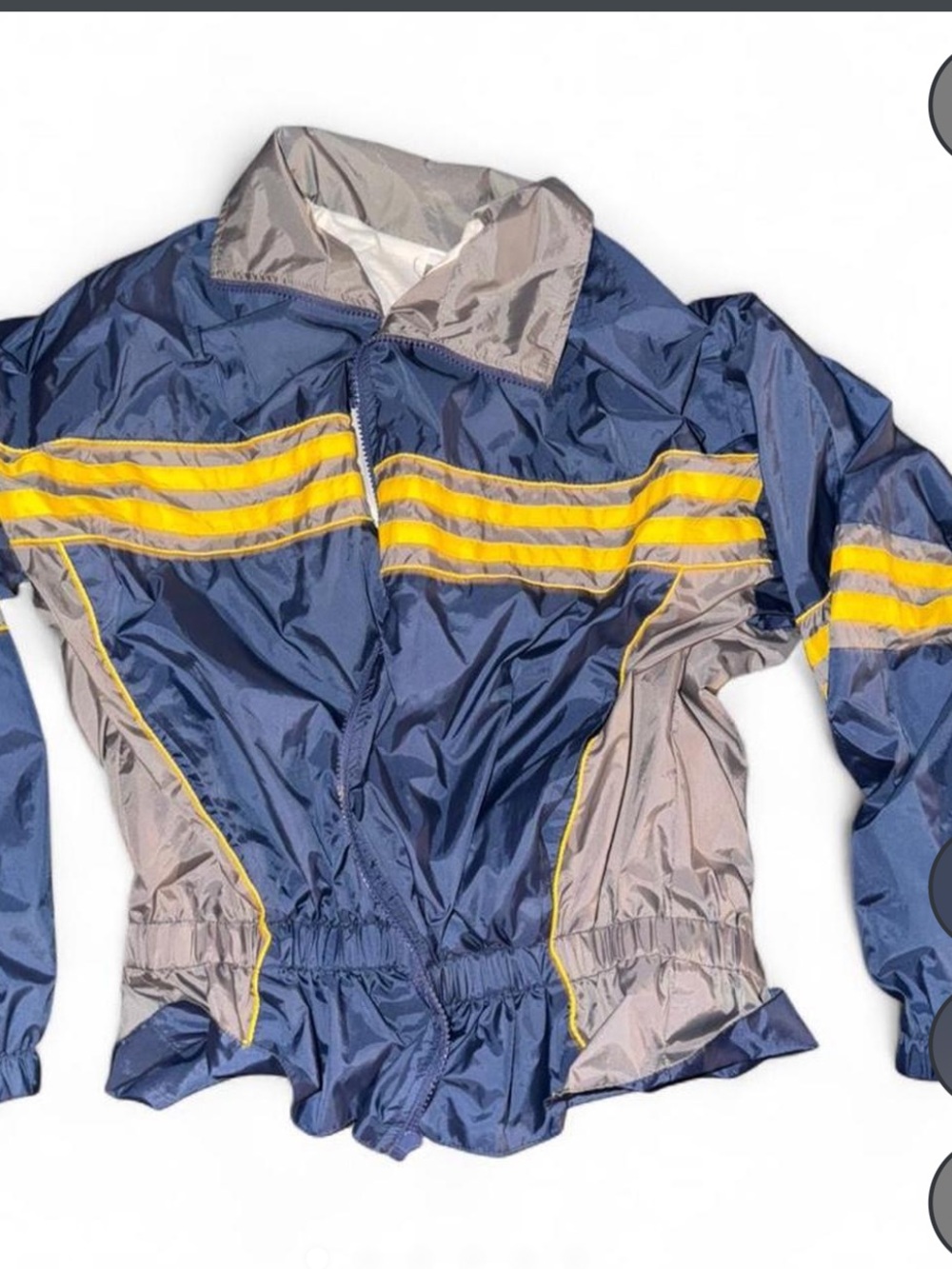 bcg Navy and Gray Utility Jacket with Yellow Stripes